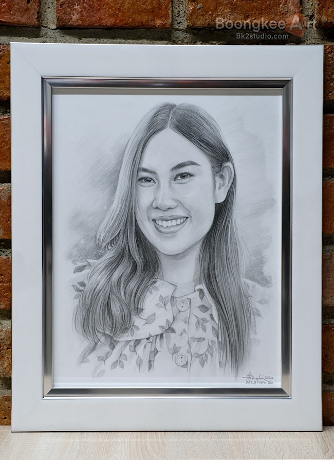 บริการรับวาดภาพเหมือนลายเส้น ตัวอย่างภาพเหมือนลายเส้น โดย Boongkee Art / Bk2studio